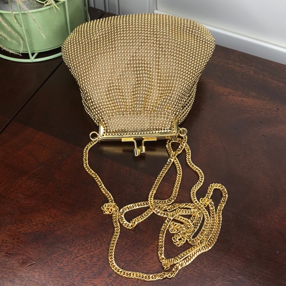 Whiting & Davis International Gold Tone Mesh Bag - Picture 5 of 12